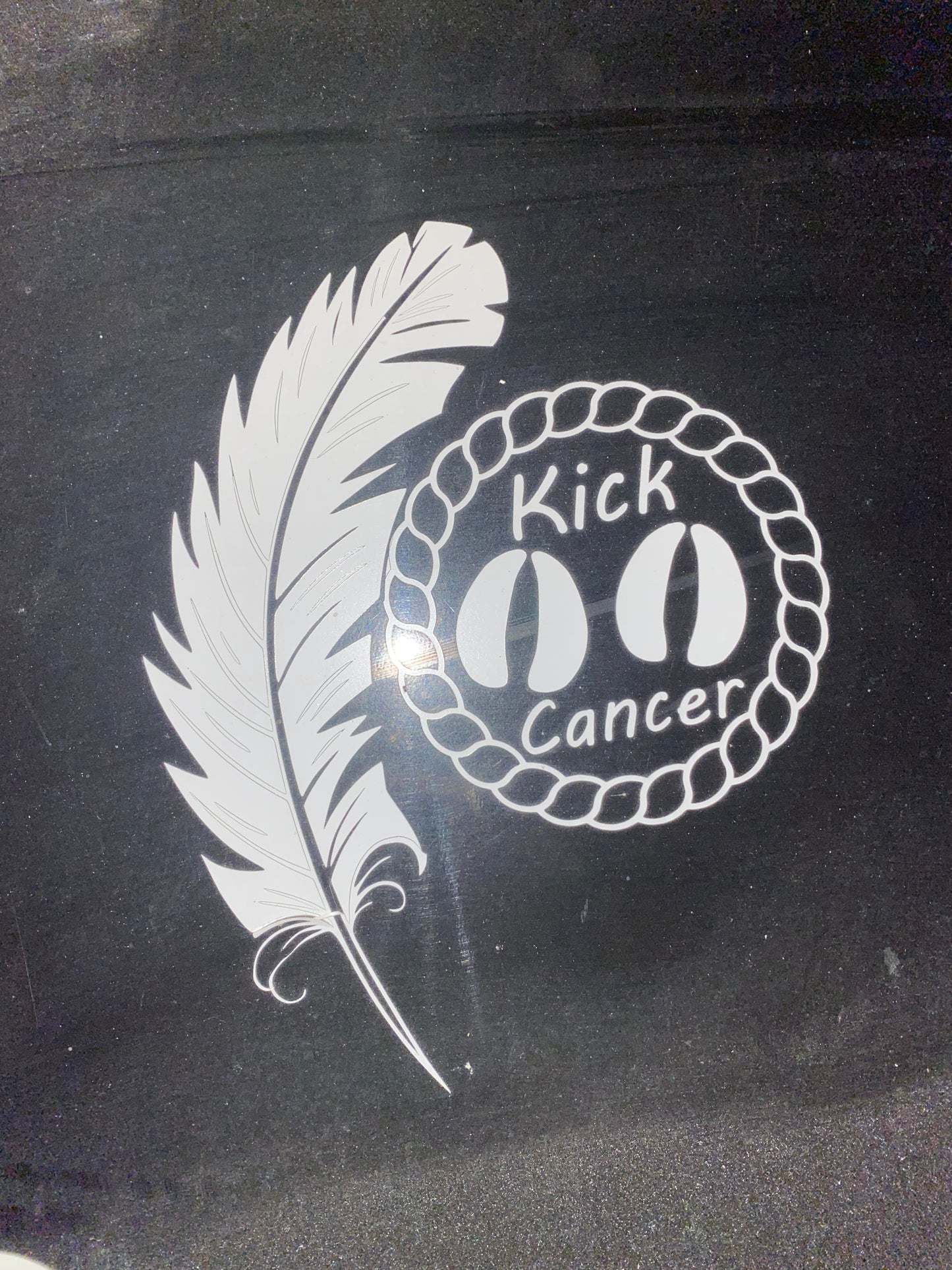 Kick Cancer Window Decal